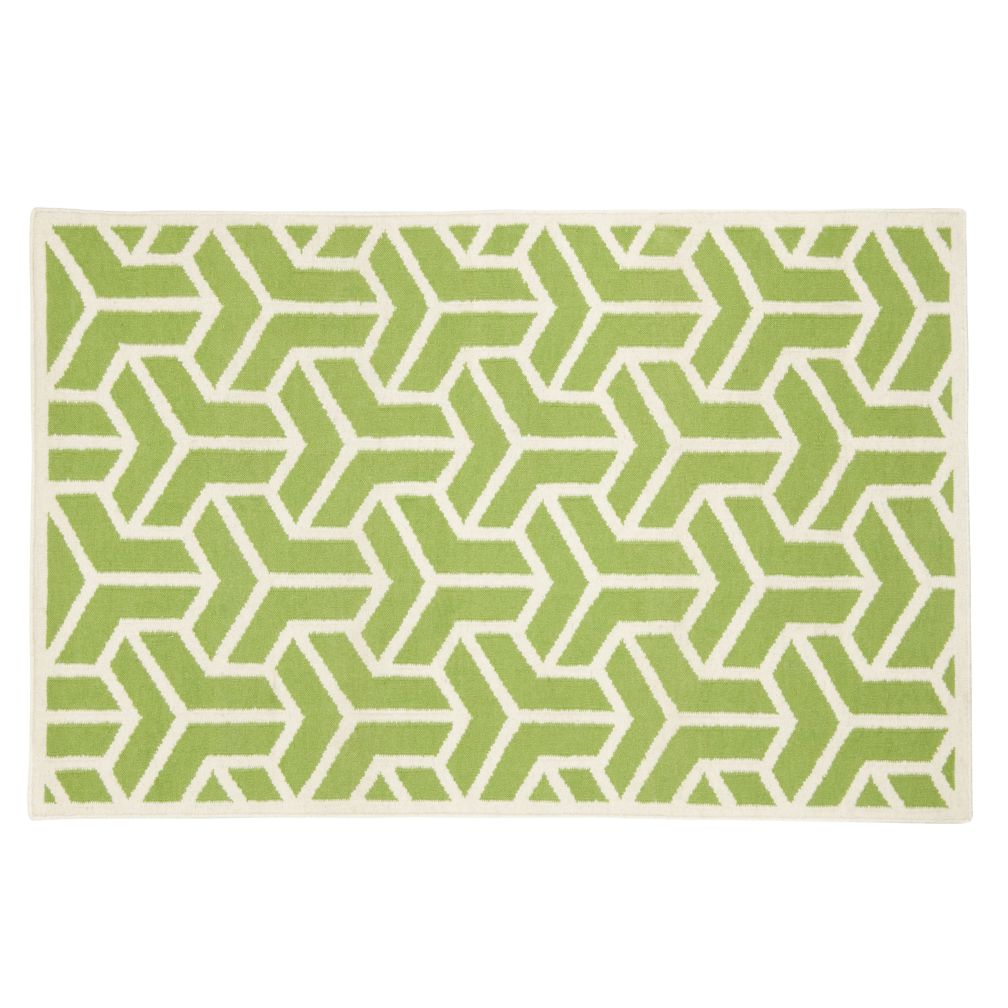 4 x 6' Crow's Feet Rug (Lt. Green)