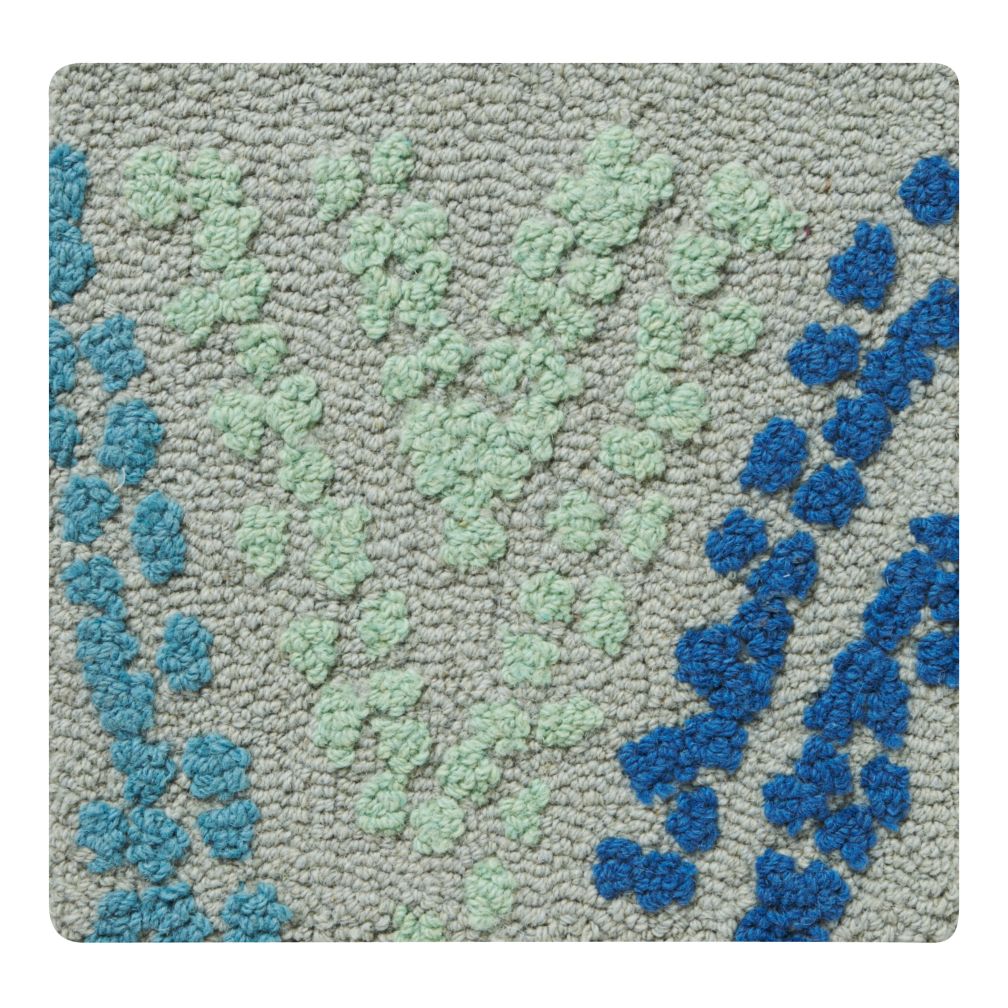 Evergreen and Blue Rug Swatch
