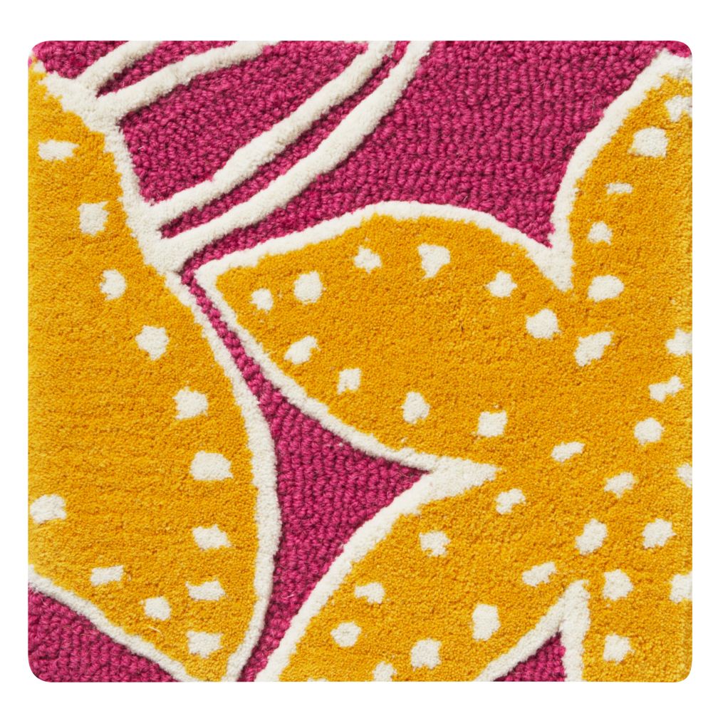 Padded Lily Pink Rug Swatch