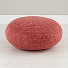 Pink Crocheted Pouf