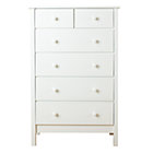 White 2-Over-4 Dresser