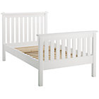 Twin White Simple Bed