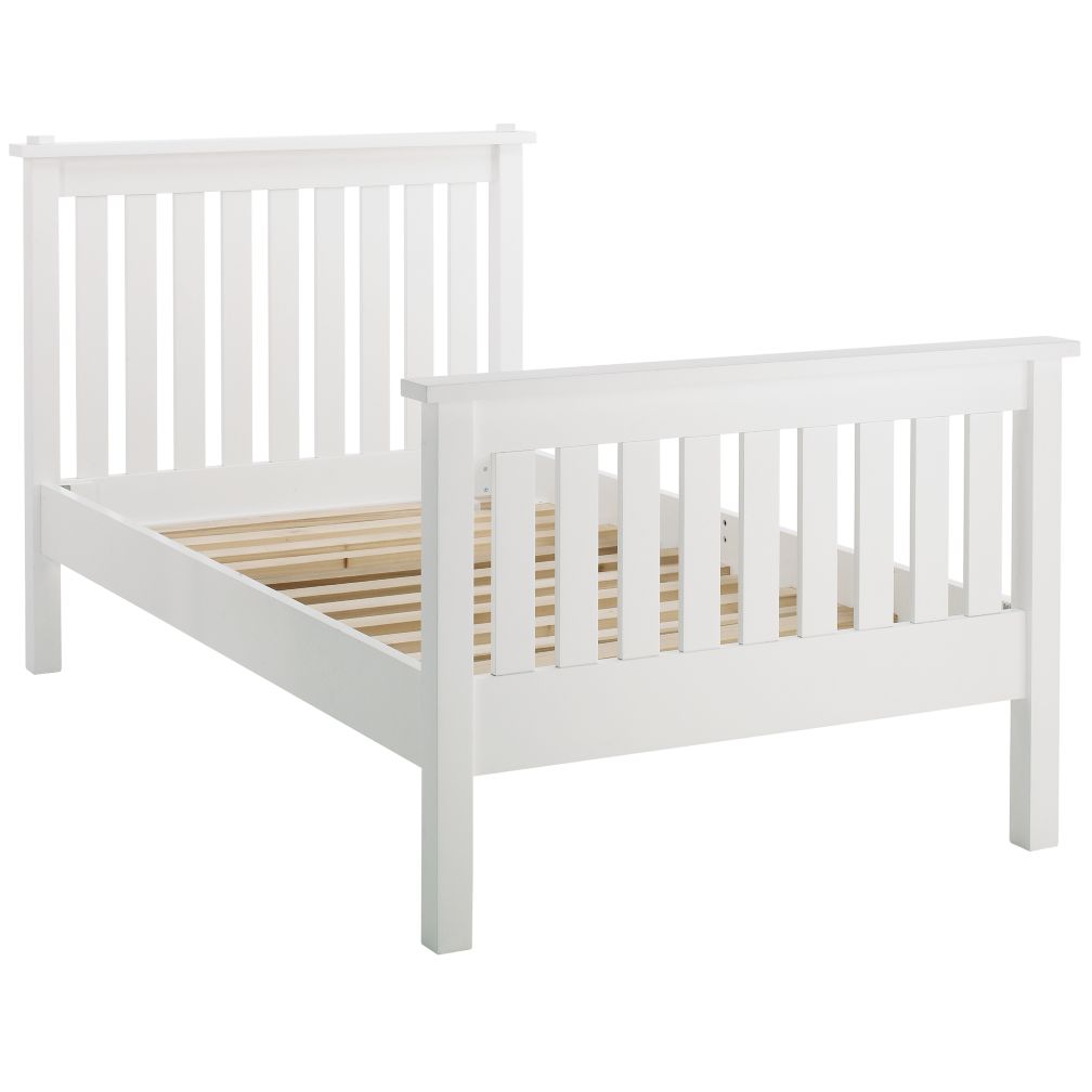 Simple Twin Bed (White)