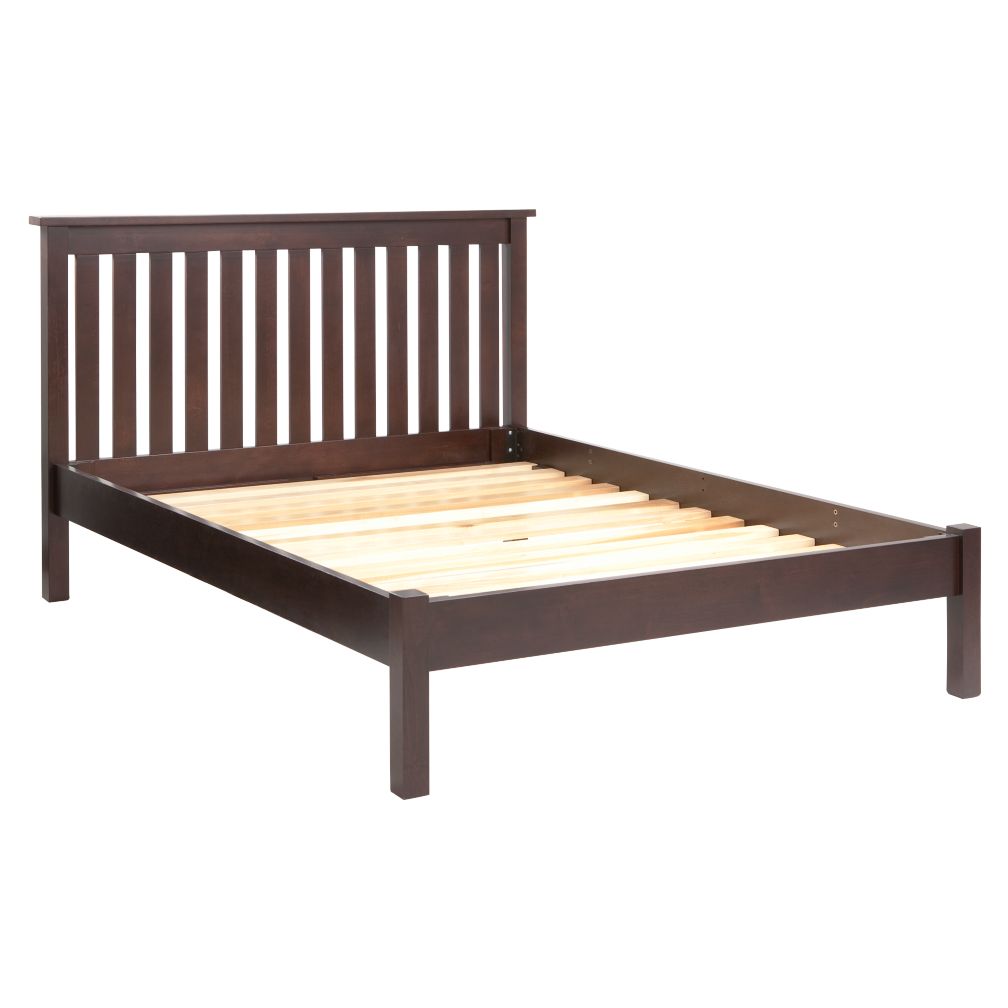 Simple Espresso Full Bed (Headboard w/Wood Frame)