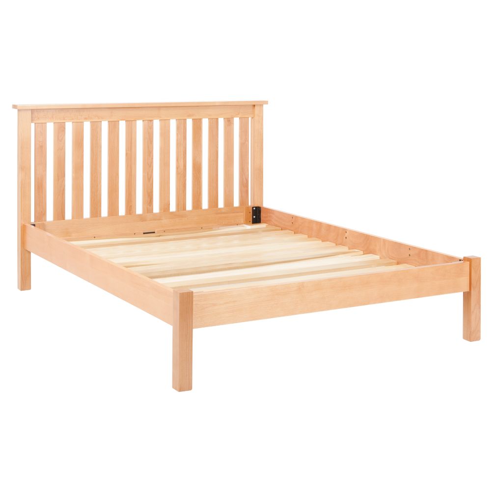 Simple Natural Full Bed (Headboard w/Wood Frame)