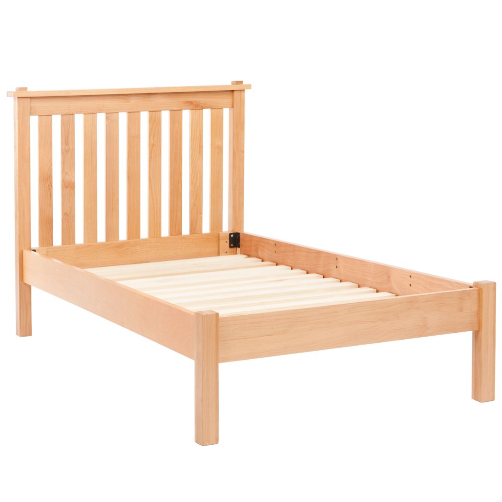 Simple Natural Twin Bed (Headboard w/Wood Frame)