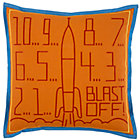Blast Off Throw Pillow(Includes Cover and Insert)