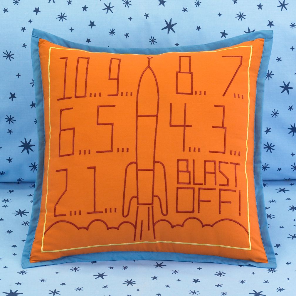 Blast Off Throw Pillow