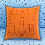 Blast Off Throw Pillow