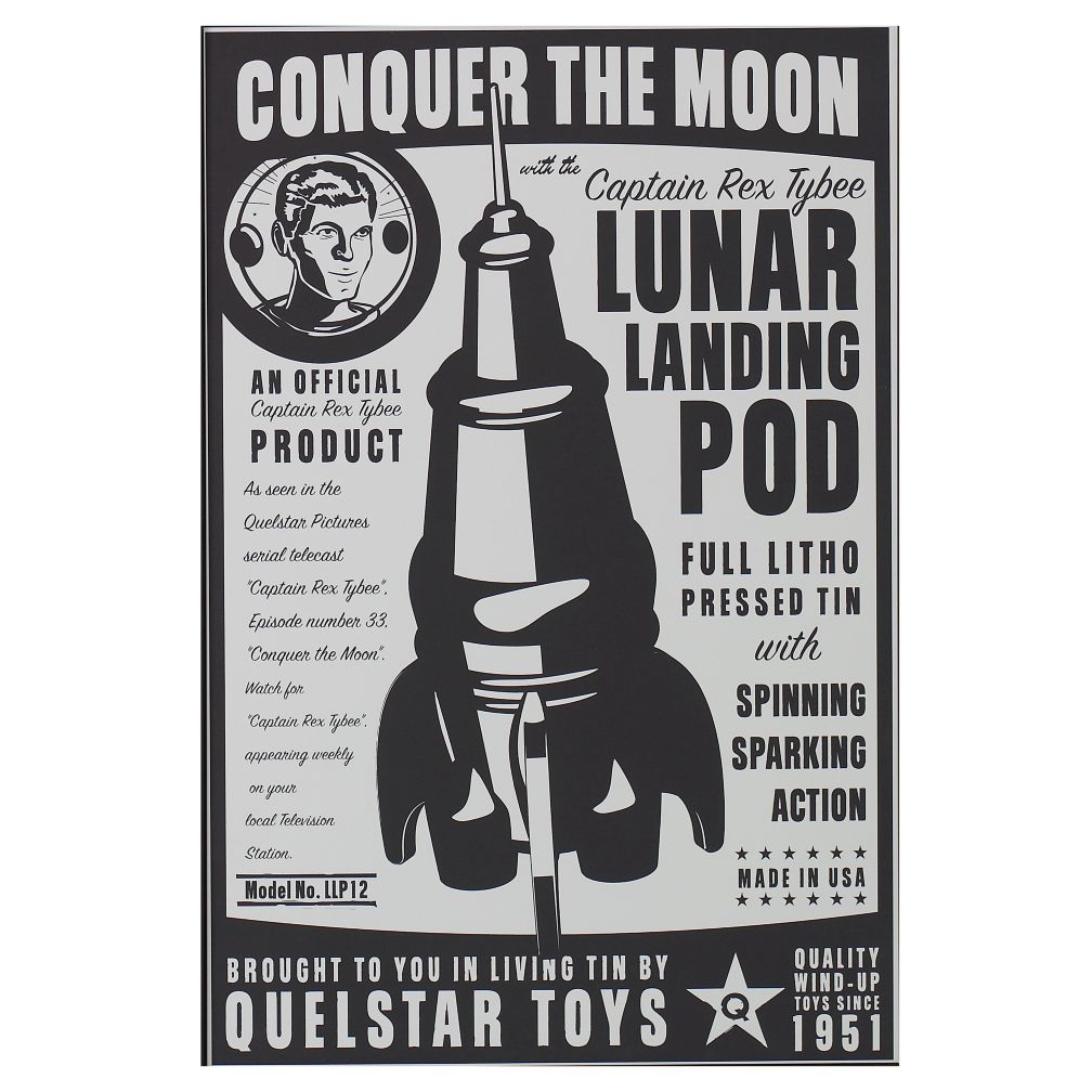 They're Heeere Outer Space Unframed Wall Art (Rocket)