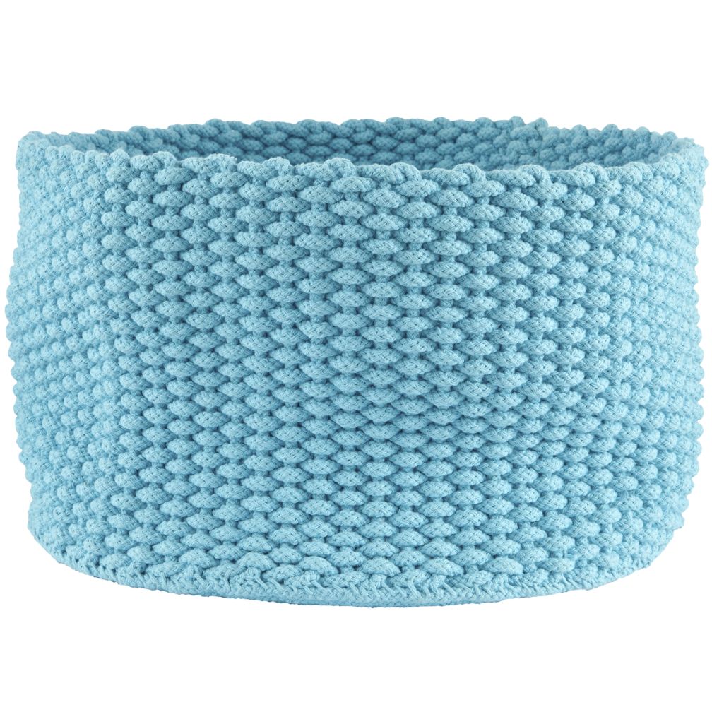 Large Kneatly Knit Rope Bin (Aqua)