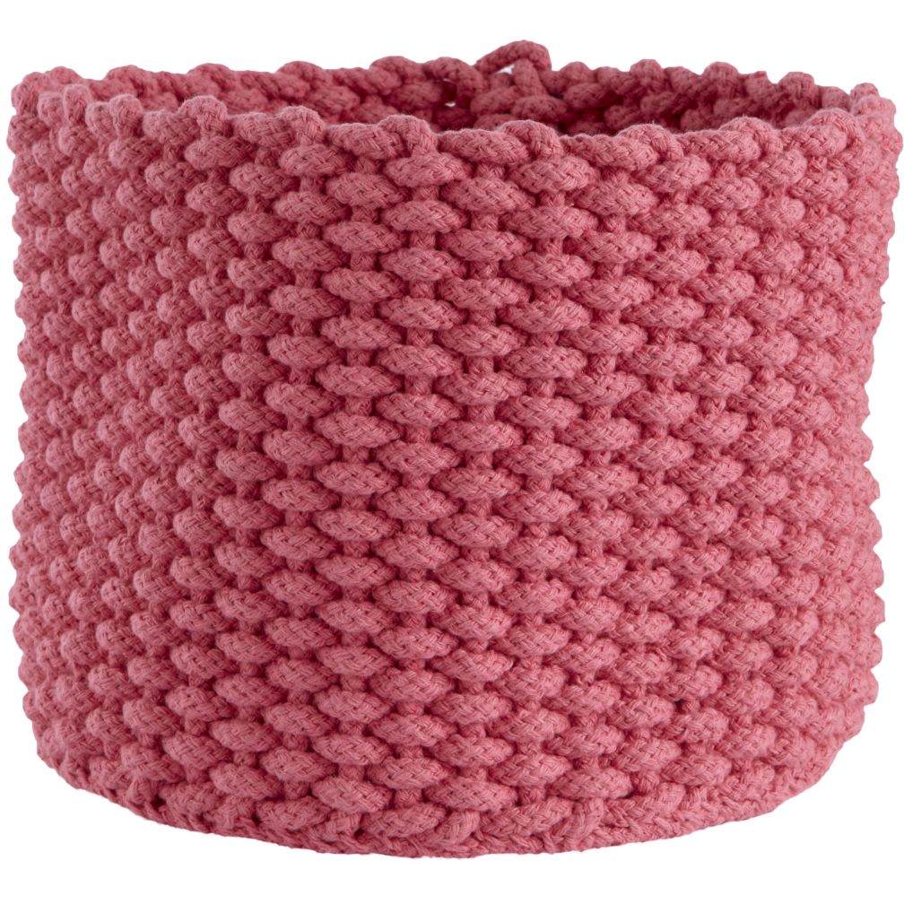 Small Kneatly Knit Rope Bin (Pink)