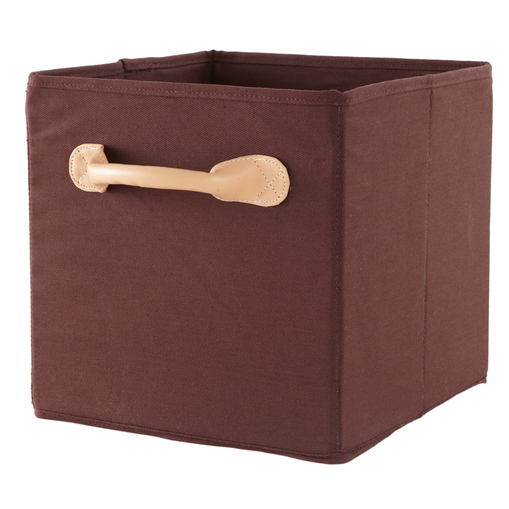 We're Not Just Canvas Anymore Cube Bin (Brown)