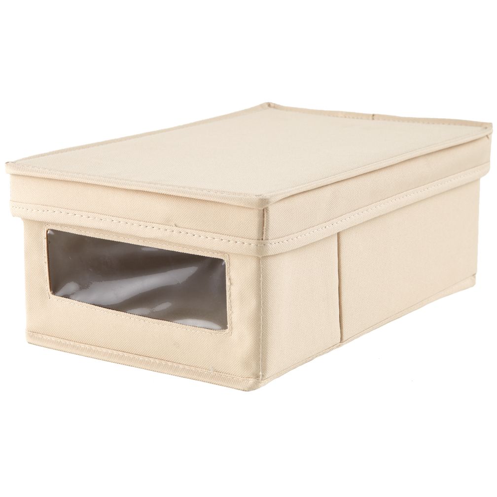 I Think I Canvas Shoe Box (Khaki)