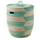 Charming Hamper (Herringbone/Aqua)
