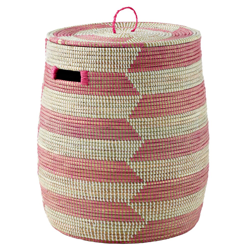 Charming Hamper (Herringbone/Pink)