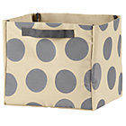 Grey Dotted Cube Bin