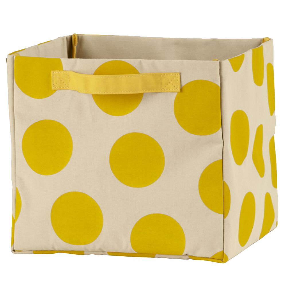 Dotted Cube Bin (Yellow)
