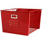 Red Metal Locker Basket