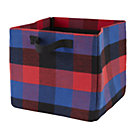 Red Buffalo Check Cube Bin