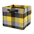 Yellow Buffalo Check Cube Bin
