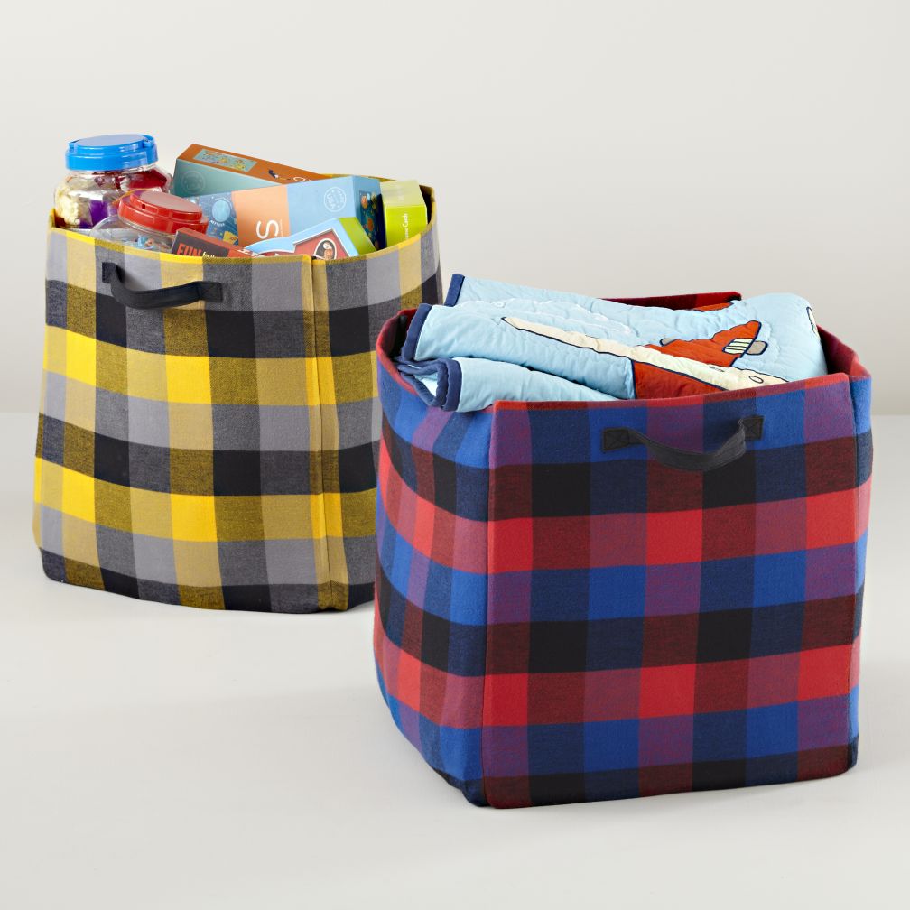 Buffalo Check Floor Bin