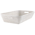 White Rattan Changer Basket