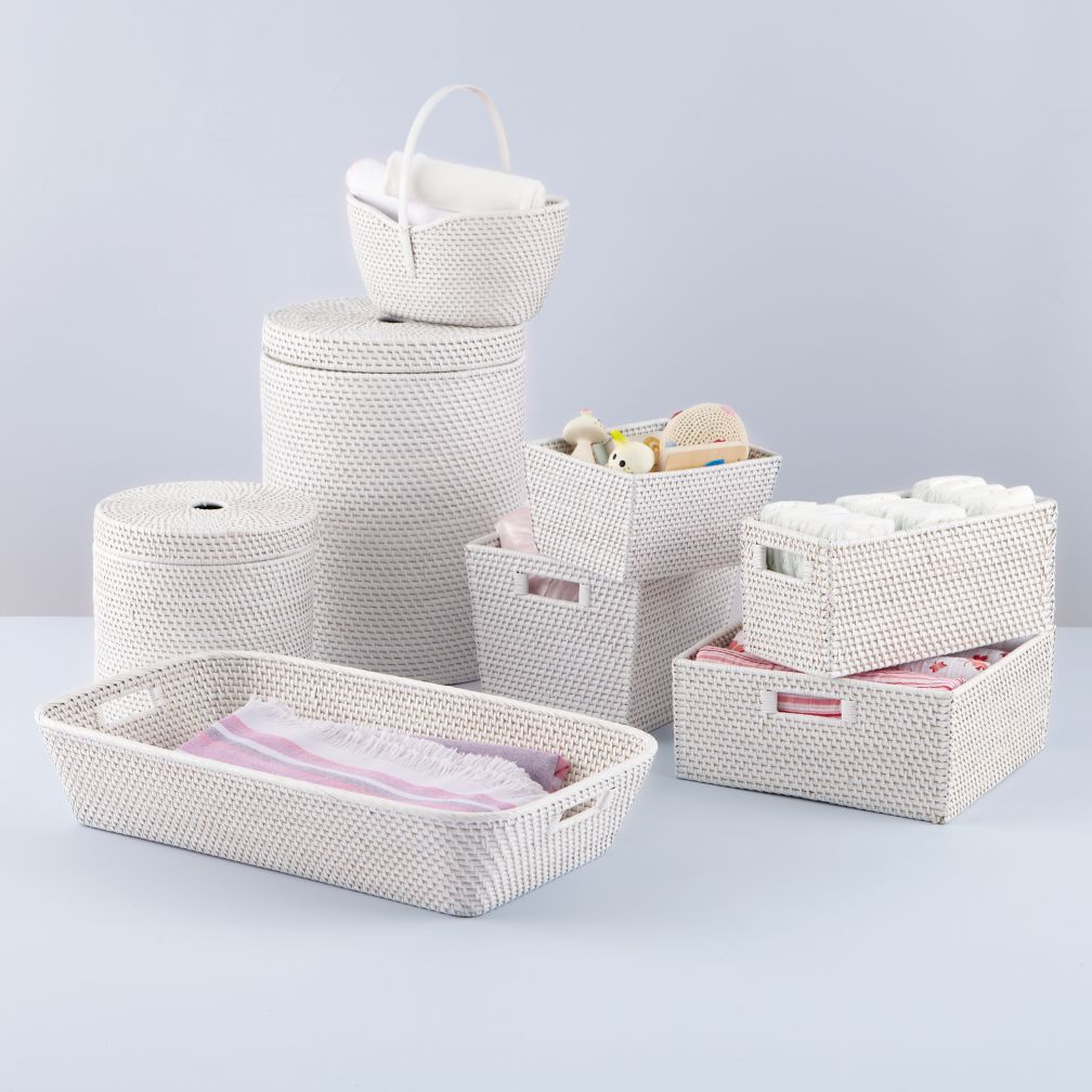 White Rattan I Am Storage Collection
