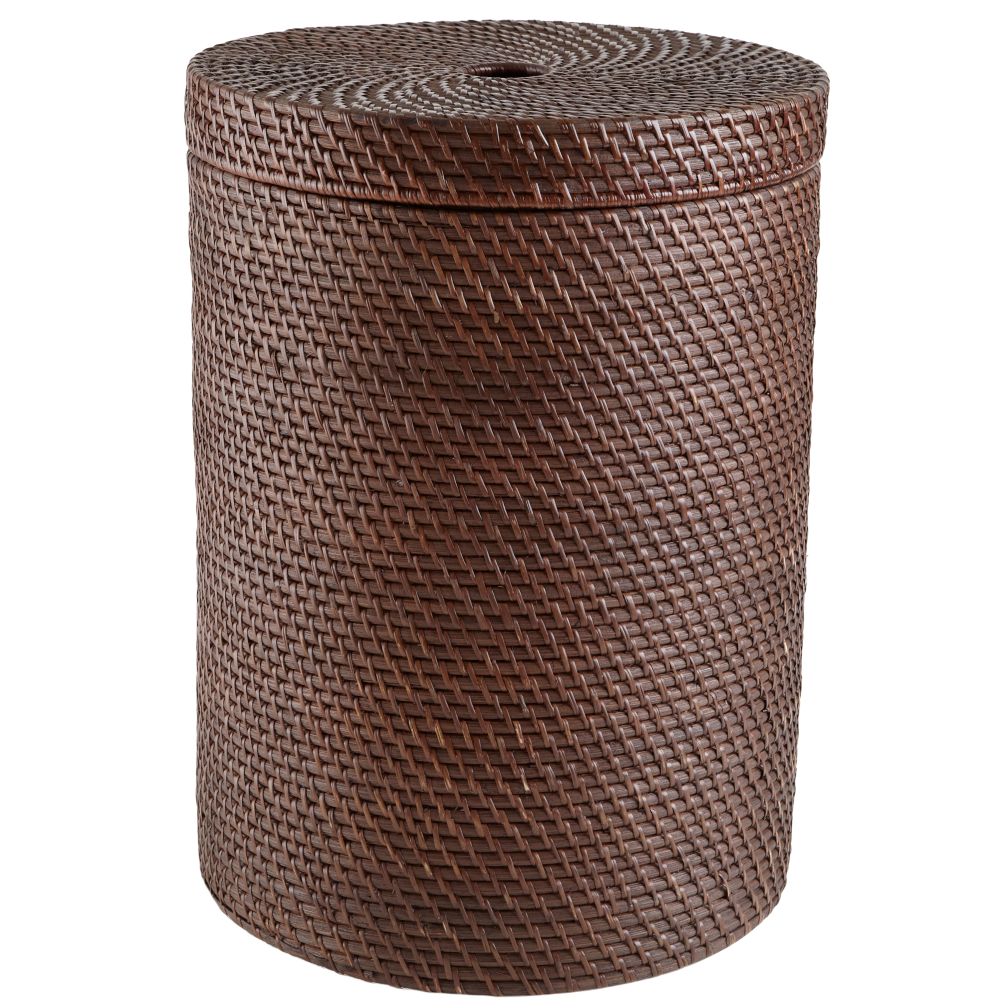 Rattan Hamper with Lid (Espresso)