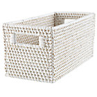 White Rattan Small Changer Basket