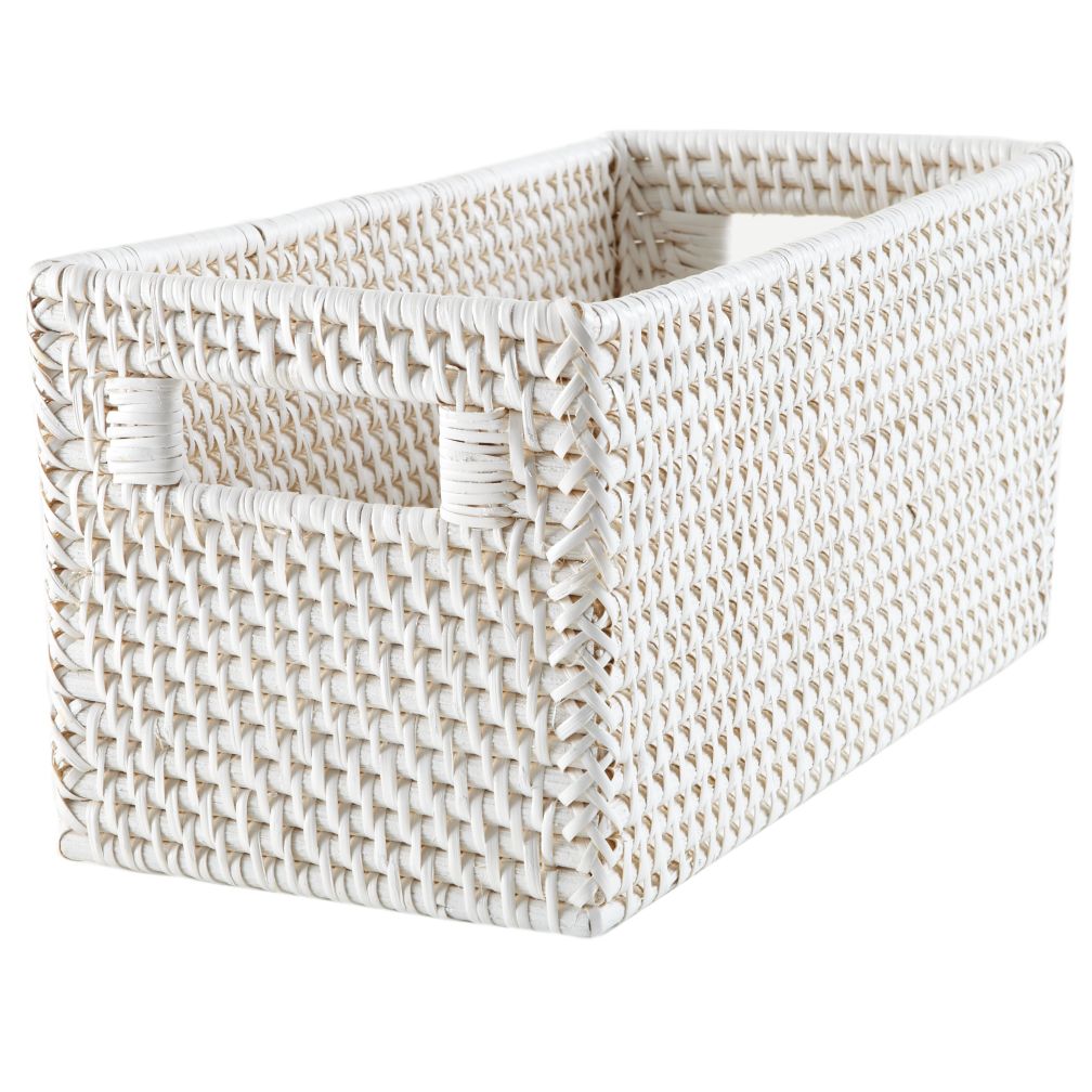 Rattan Small Changer Basket (White)