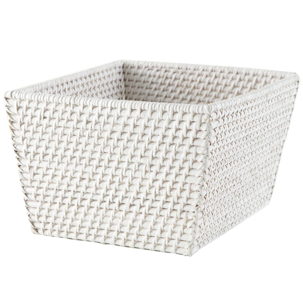 Rattan Shelf Basket (White)