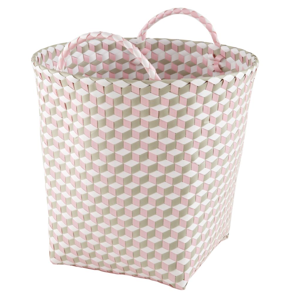 Large Strapped for Storage Bin (Pink)