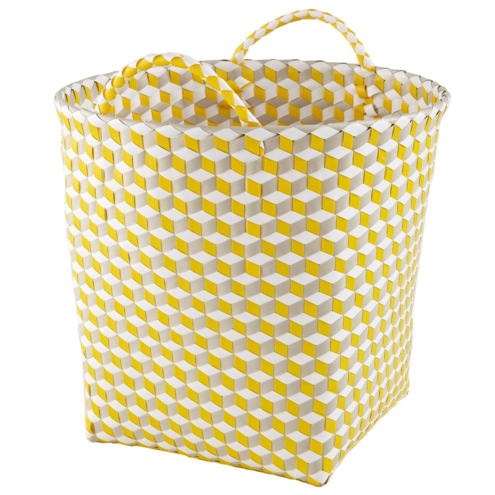 Large Strapped for Storage Bin (Yellow)