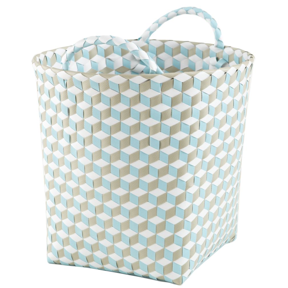 Small Strapped for Storage Bin (Blue)