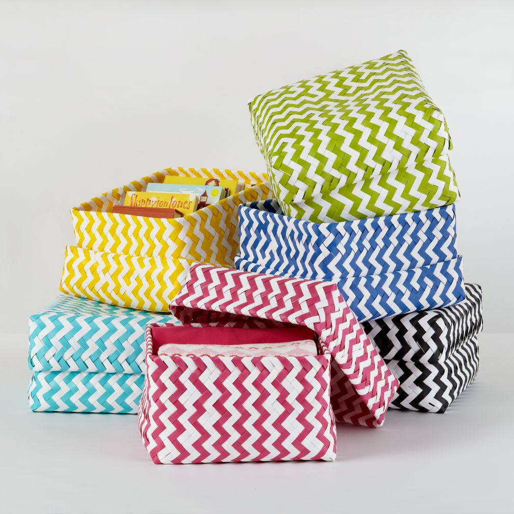 Large Zig Zag Strapping Basket