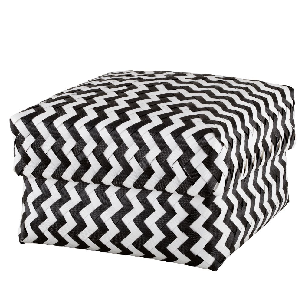 Large Zig Zag Basket (Black)