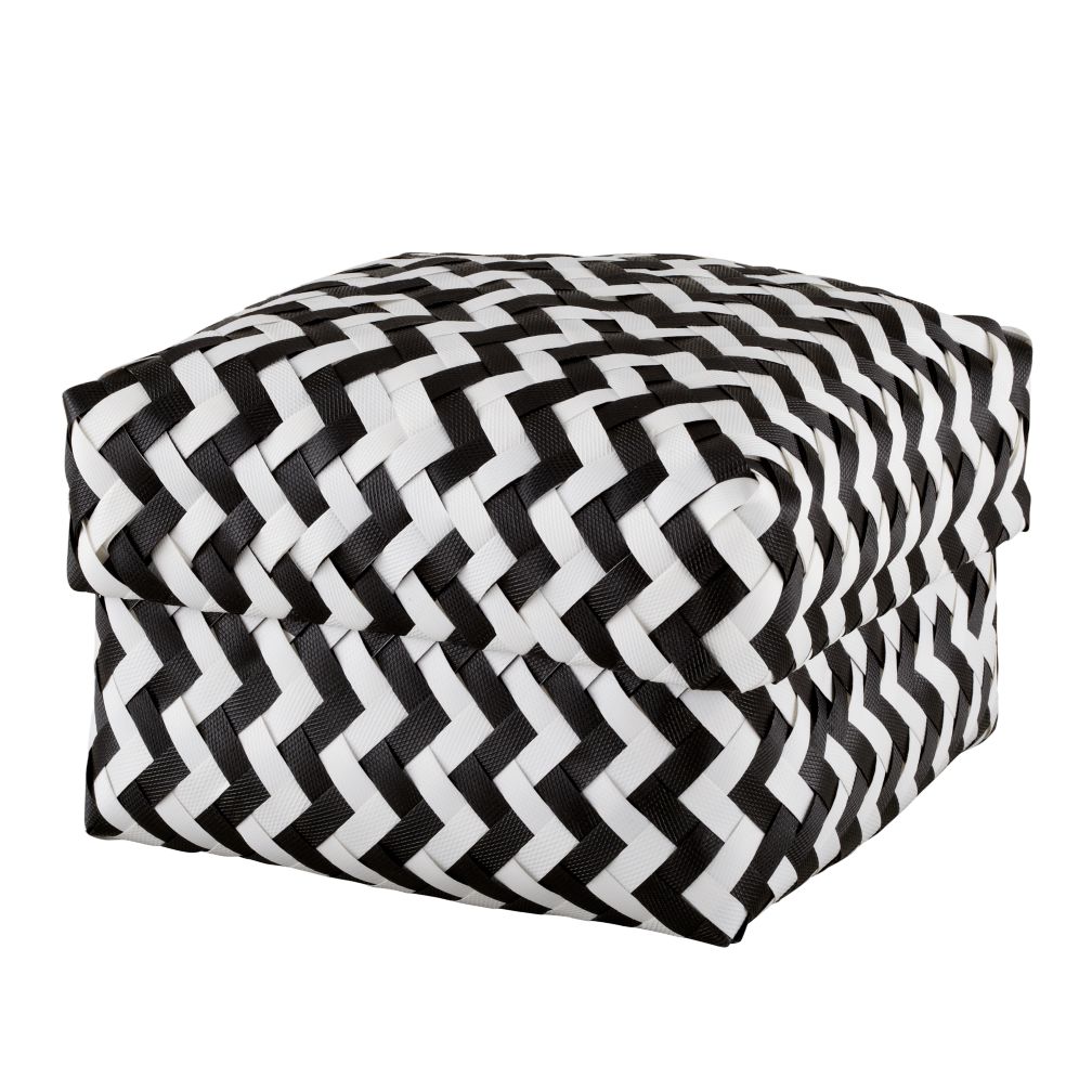 Medium Zig Zag Basket (Black)