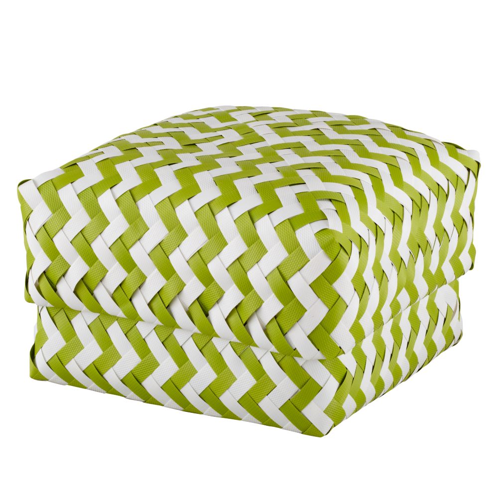 Medium Zig Zag Basket (Green)
