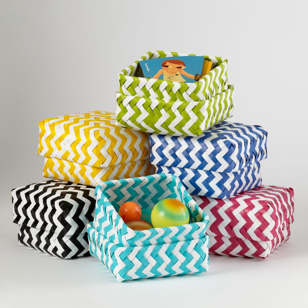 Small Zig Zag Strapping Basket