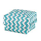 Small Aqua Zig Zag Basket