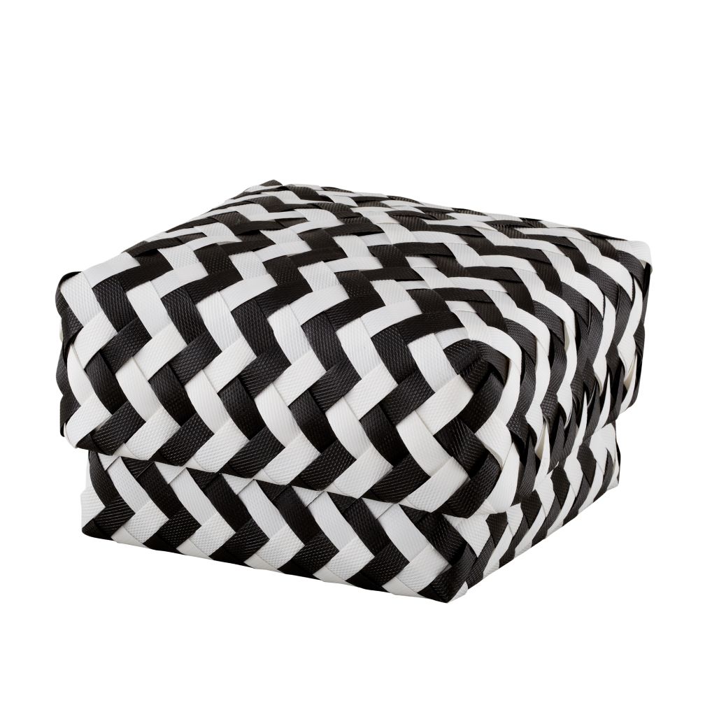 Small Zig Zag Basket (Black)