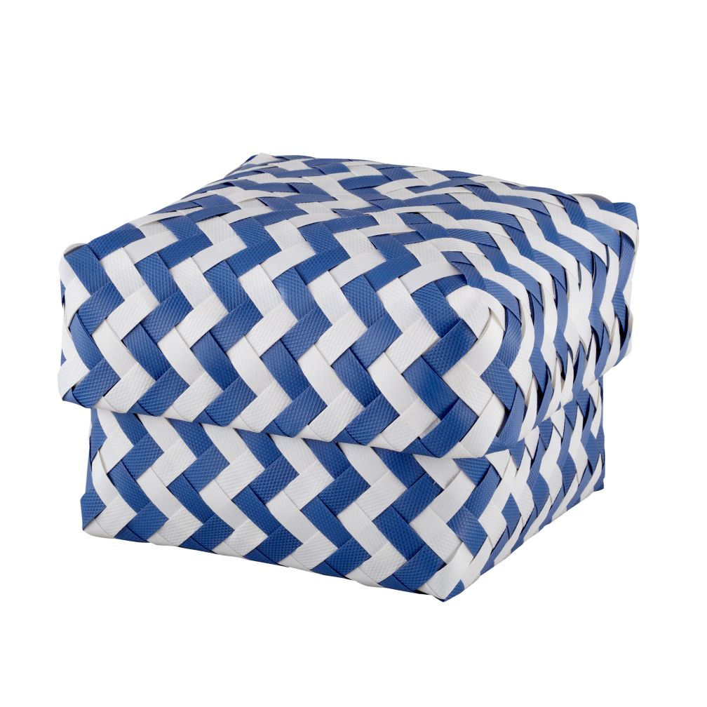 Small Zig Zag Basket (Blue)
