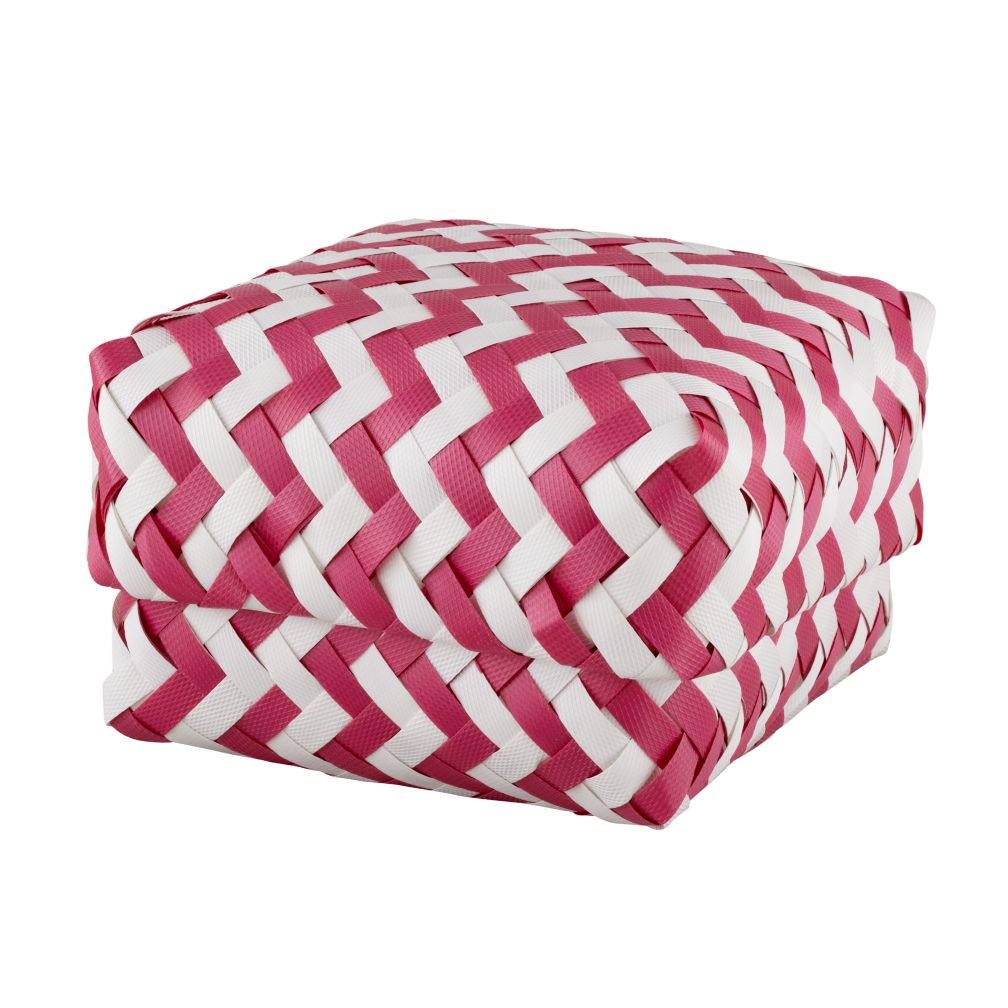 Small Zig Zag Basket (Pink)
