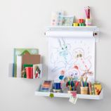Up Against the Wall Shelf, Bin and Paper Holder (White)