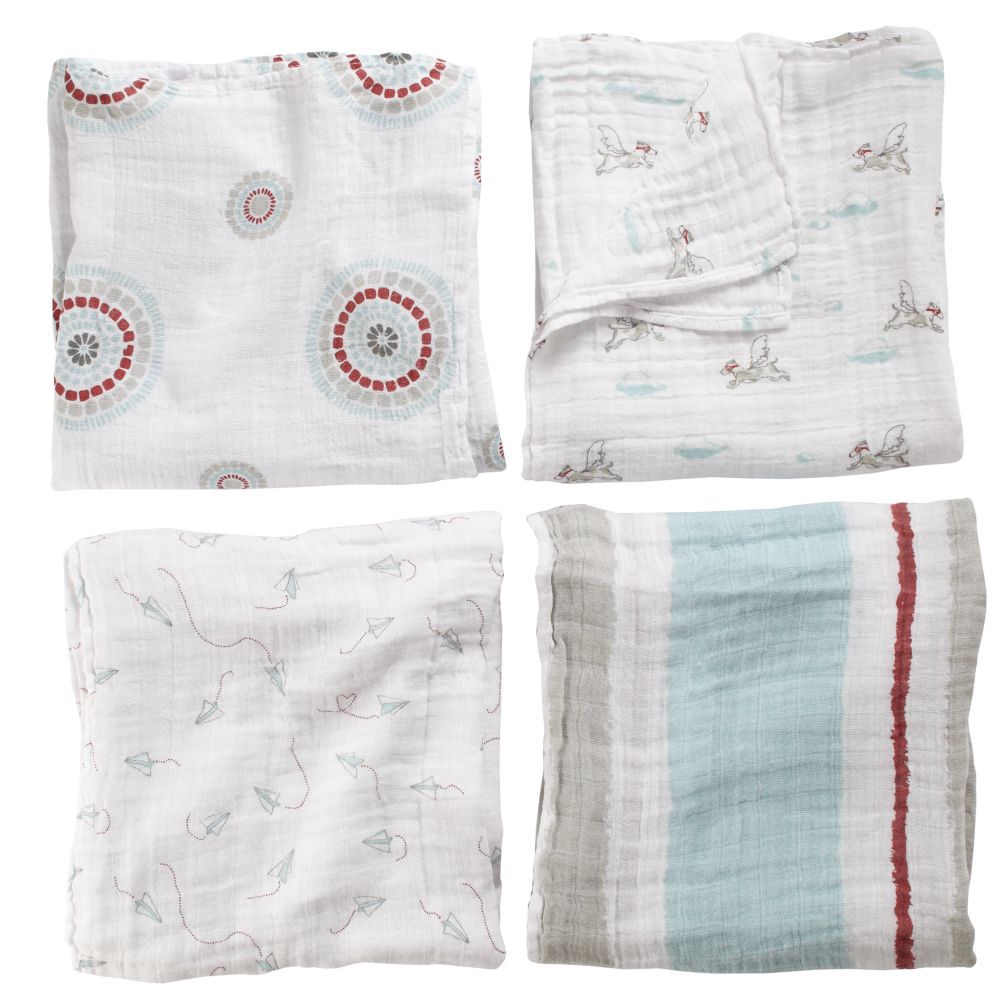 It's a Wrap Swaddling Blanket Set (Flying Dogs)