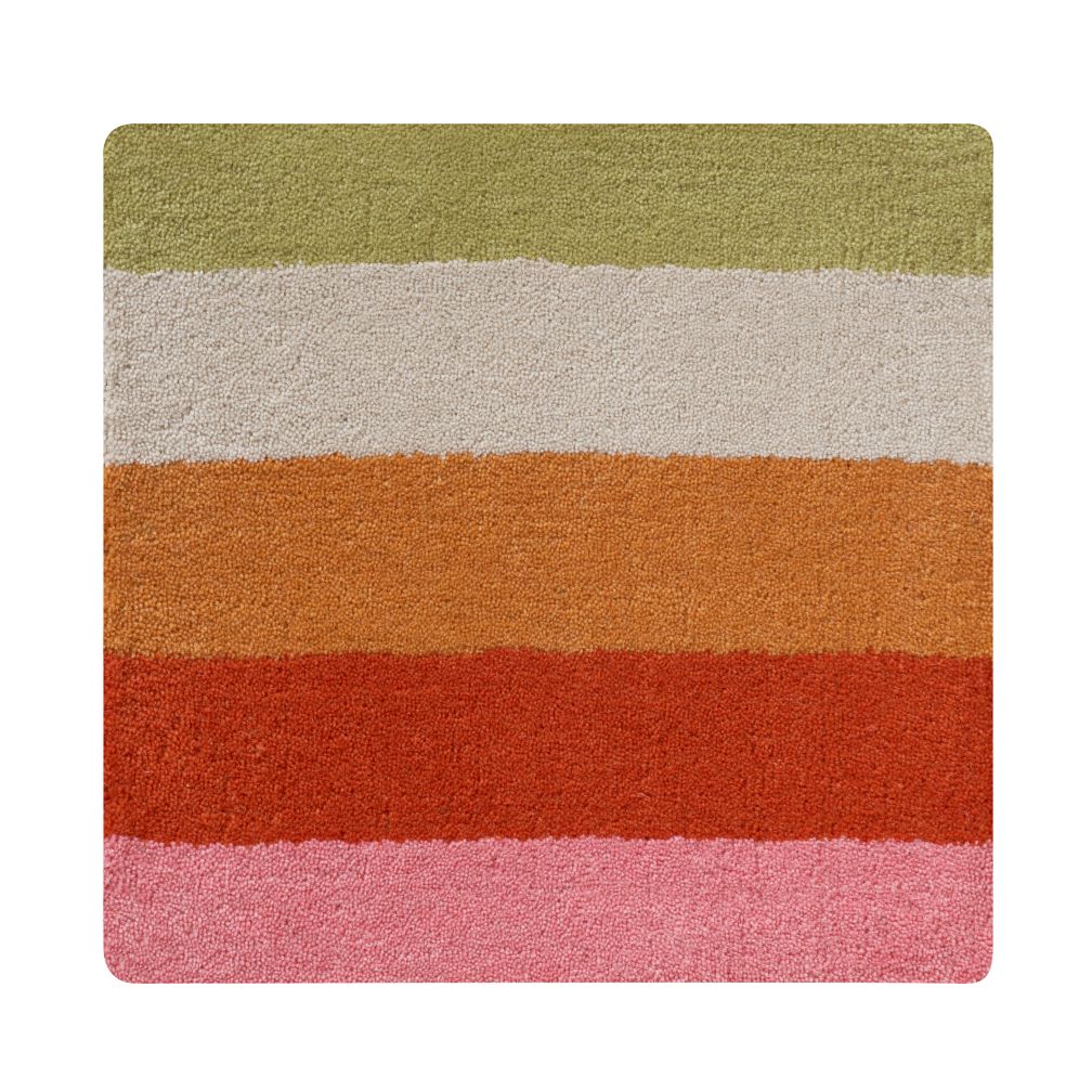 Bold Stripe Bold Stripe Rug Swatch (Pink-Orange)