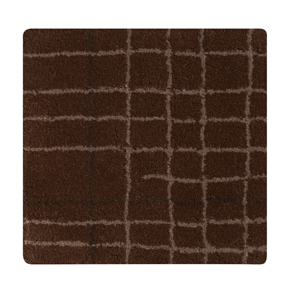 Brown Crosshatch Rug Swatch