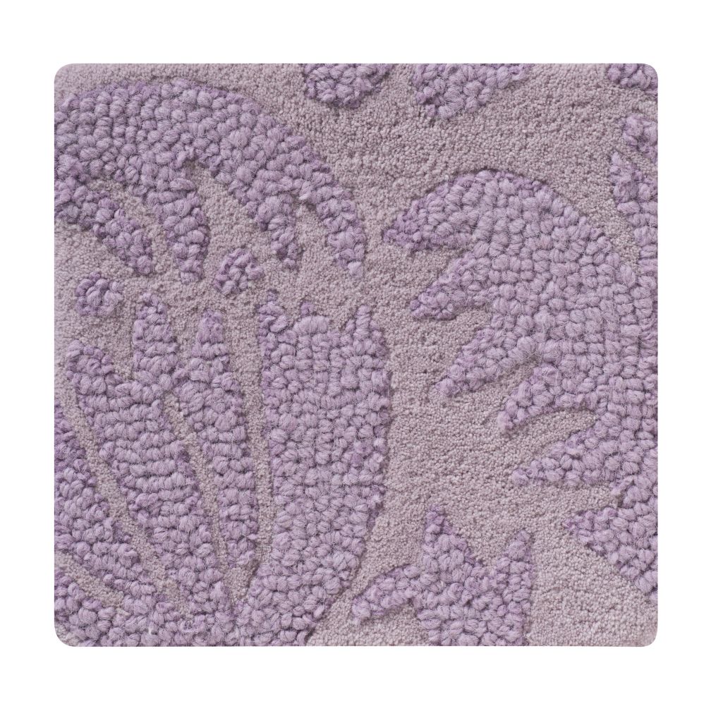 Lavender Raised Floral Rug Swatch