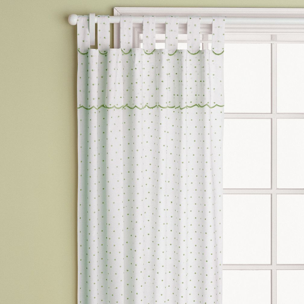 84" Swiss Dot Curtain Panel (Lime Green)
